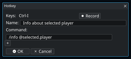 Create a hotkey. Highlighted controls: Command.