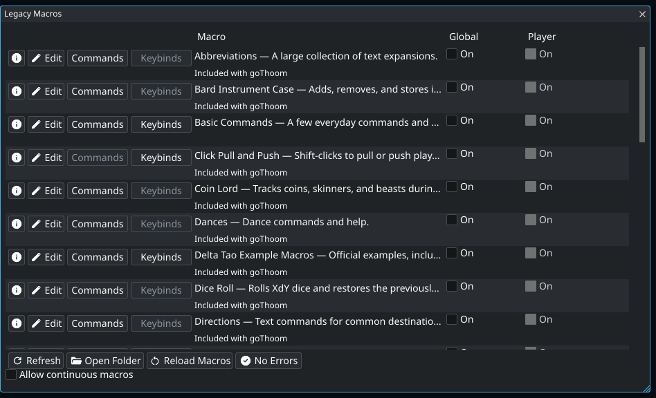 Legacy macro library.